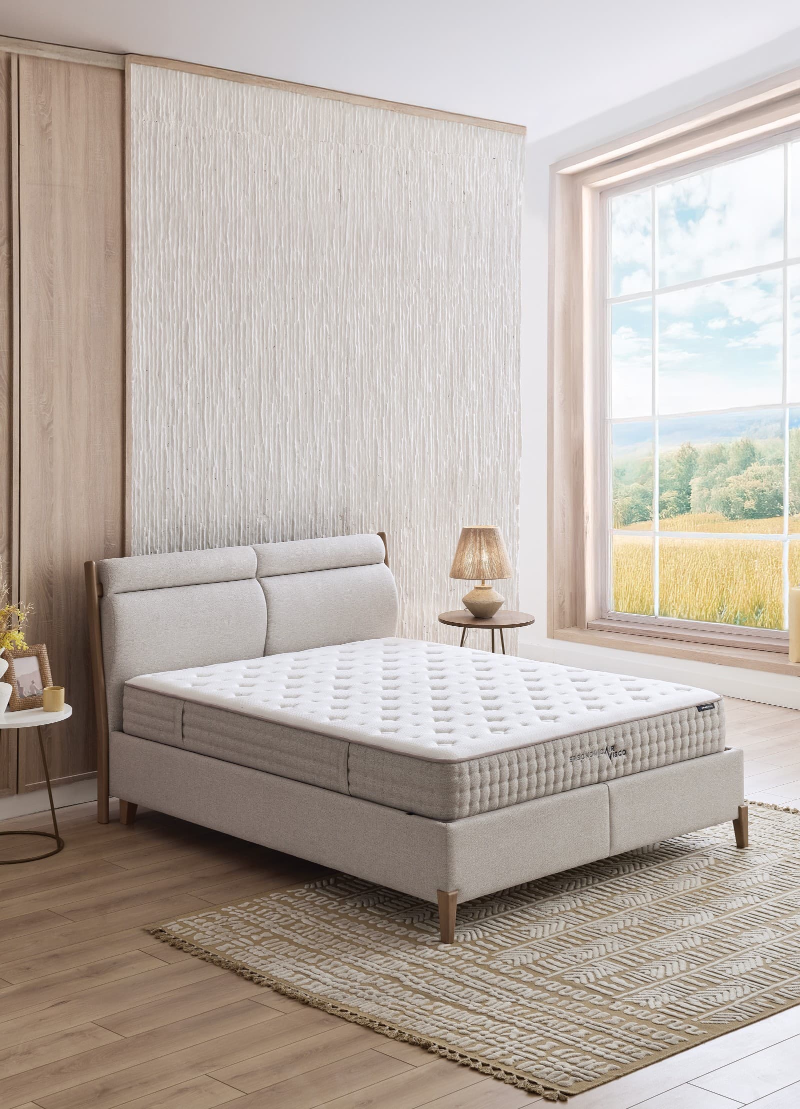 Yataş Ergonomic Air Visco 180 x 200 cm – Sänky, patja ja pääty