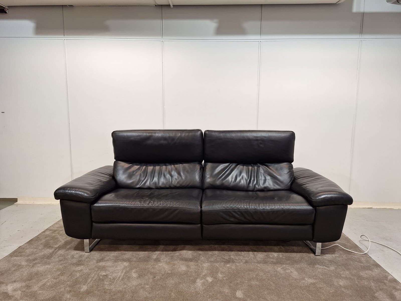 Natuzzi sähkömekanismi 3-istuttava aitonahka Sohva