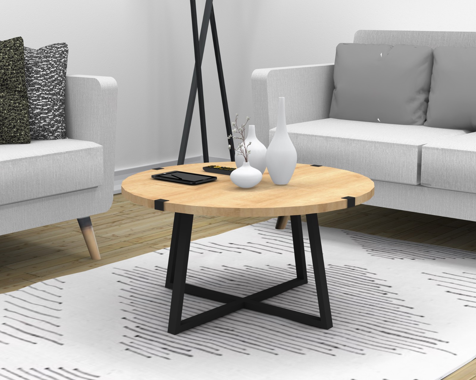 Cute Sohvapöytä 78x78x43 cm Oak ( Uusi)